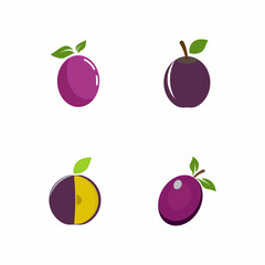 Plum logo vector icon design template
