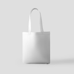 Mockup of stylish white totebag 3d rendering, texture bagging for design presentation, print, pattern. - obrazy, fototapety, plakaty
