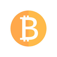 Bitcoin icon. Crypto currency. Vector.