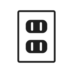 A simple power icon. An electrical outlet. Vector.