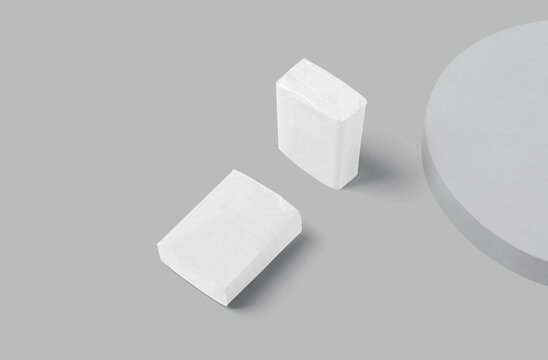 3d rendering mock up mini pocket tissue 