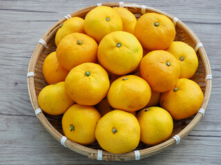 신선한 유기농 과일 귤