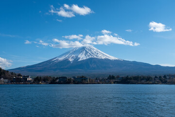 Fototapeta na wymiar 河口湖と富士山