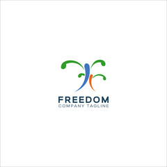 Illustration of a logo with the concept of freedom of expression