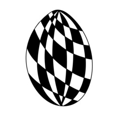 Easter egg with ornament and decorative elements