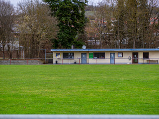 Fototapeta na wymiar Football field in green 