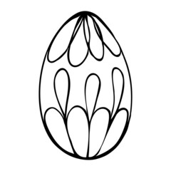 Easter egg with ornament and decorative elements