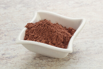 Natural organic cocoa powder for culinary