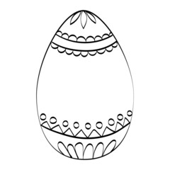 Easter egg with ornament and decorative elements