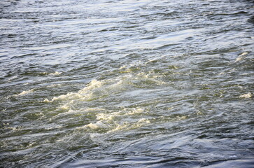 water flowing into the water