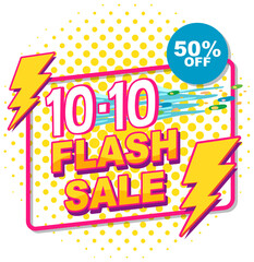 10.10 Flash Sale up to 50% off banner