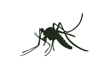 mosquito silhouette in black vector illustration