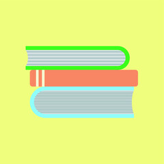 Bookshelf Cartoon Flat Vector Illustration