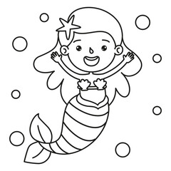 Line Art Drawing For Kids Coloring Page
