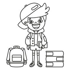 Line Art Drawing For Kids Coloring Page