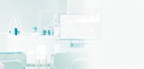 Medical background,awaiting a doctor's appointment,innovative medical science,2d  illustration