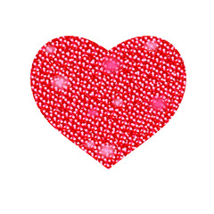 Red glitter star isolated on a white background