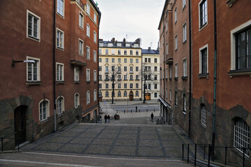 Stockholm Ostermalm district with residential house. Stockholm, Sweden