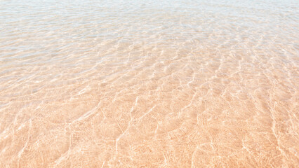 Beautiful water and sand on the sea beach. Summer rest