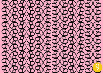 A pattern made from number 9, for wallpaper and decoration