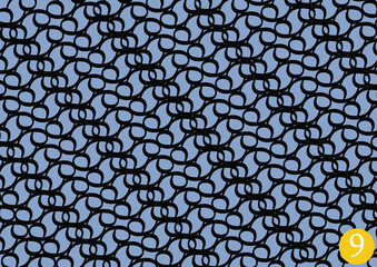 A pattern made from number 9, for wallpaper and decoration