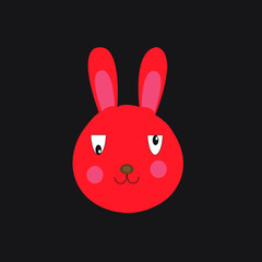  the bunny is so cute isolated on black background black the food is vegetable