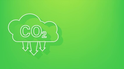 CO2 Shadow logo. smoke sign. Motion Graphic
