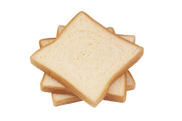 Bread slices isolated on white background