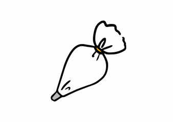 絞り袋の手書きイラスト