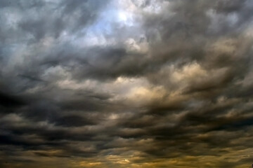 Fototapeta premium Storm clouds background. Dramatic sky with dark clouds background. 