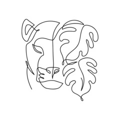 line animal predator abstraction leaves