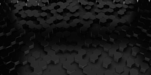 3D render. Beautiful 3D hexagon abstract background.