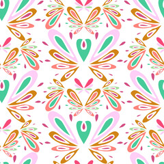 Vector pattern drawing of a butterfly. Simple drawing of a butterfly for printing.