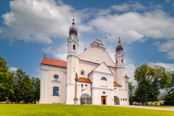Fototapeta na wymiar Church in the city of Lask, Poland.