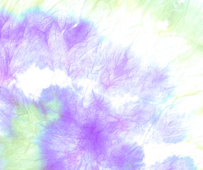 Fototapeta na wymiar Violet Watercolor Batik Repeat. Ink Color Shirt