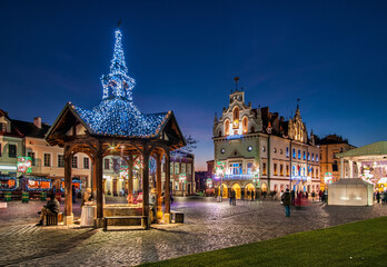 Rzeszow city main square before Christmas