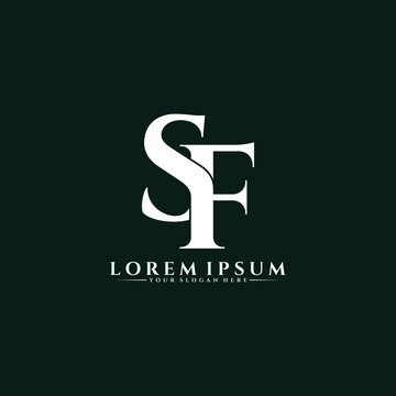 Letter SF luxury logo design vector