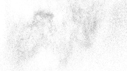 Distressed black texture. Dark grainy texture on white background. Dust overlay textured. Grain noise particles. Rusted white effect. Grunge design elements. Vector illustration, EPS 10.