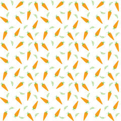 pattern with carrot and leaves