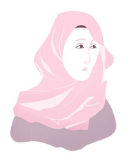 muslim woman in hijab.  you can use this for fashion magazines, books, postcards, stickers and advertisements	