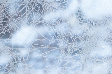 凍ったガラスの模様