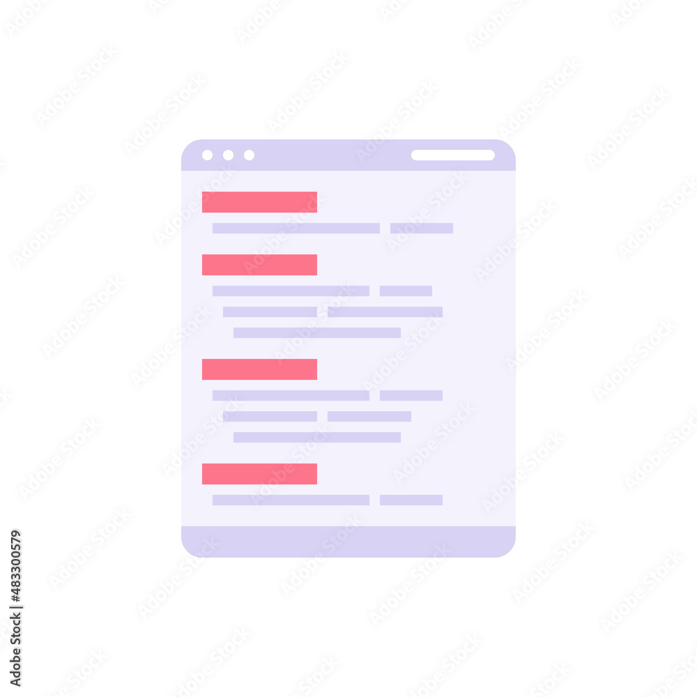 Poster coding website simple icon vector flat illustration.