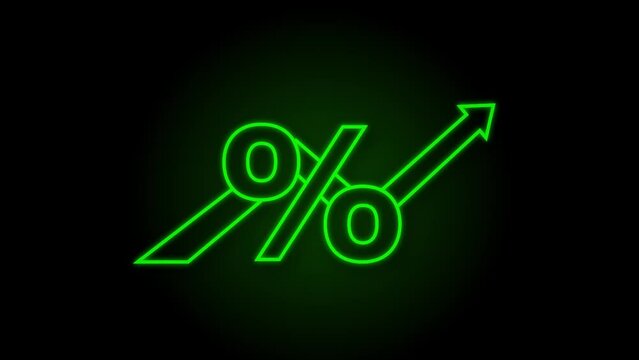Percentage with arrow up and down. Banking, credit, interest rate. Motion Graphic