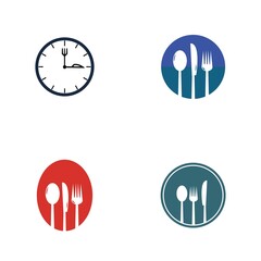 fork and spoon restaurant logo vector template
