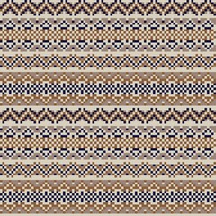 Christmas Fair Isle Seamless Pattern Design - Christmas fair isle pattern design for fashion textiles, knitwear and graphics