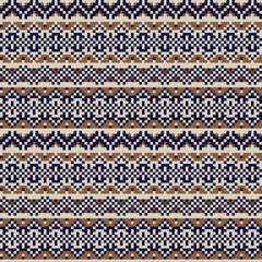 Christmas Fair Isle Seamless Pattern Design - Christmas fair isle pattern design for fashion textiles, knitwear and graphics