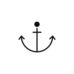 Anchor, Port Solid Icon Vector Illustration Logo Template. Suitable For Many Purposes.
