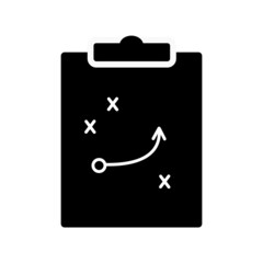 strategy glyph flat vector icon. Graphic design element.