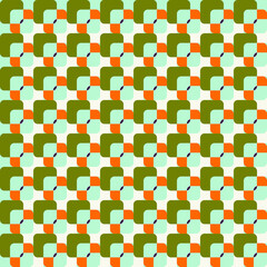 Retro Tiny Squares Geometric Seamless Pattern Trendy Fashion Color Elegant Stylish Look Minimalist Concept Background