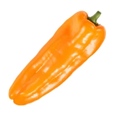 Zelfklevend Fotobehang orange palermo pepper isolated on white © Bells7